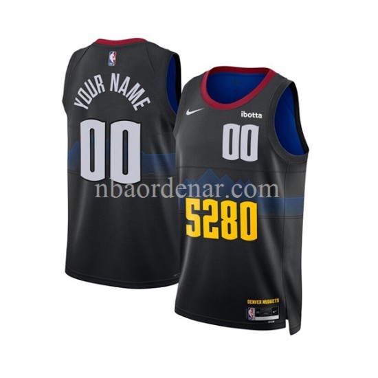 Camiseta Denver Nuggets Custom Nike 2023-2024 City Edition Negro Swingman