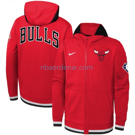 Chicago Bulls Nike 75th Anniversary Rojo Chaqueta con capucha y cremallera completa