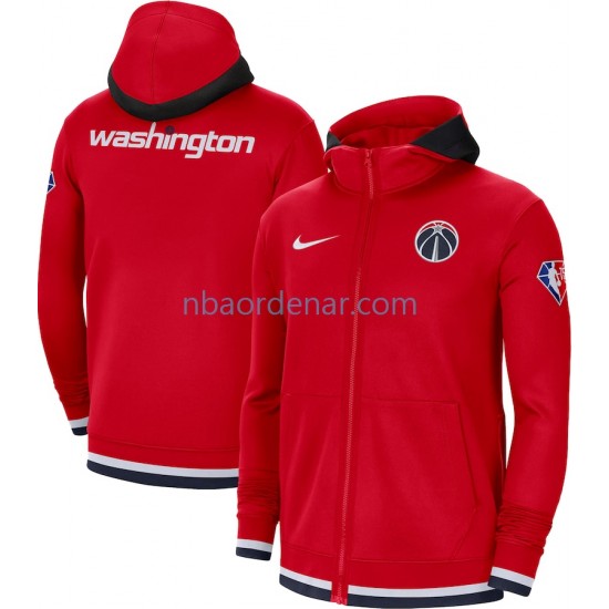 Washington Wizards Nike 75th Anniversary Rojo Chaqueta con capucha y cremallera completa