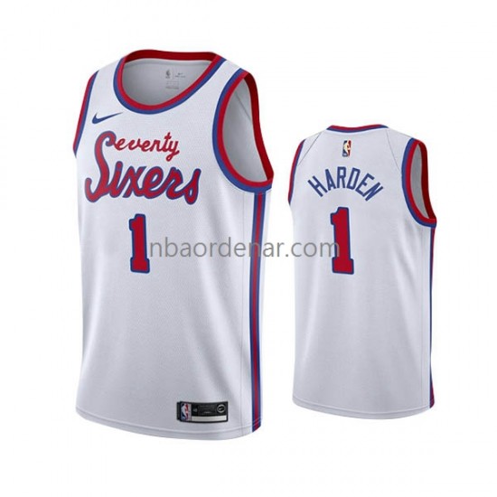 Camiseta Philadelphia 76ers James Harden 1 Nike 2022 Classic Edition Rojo Swingman